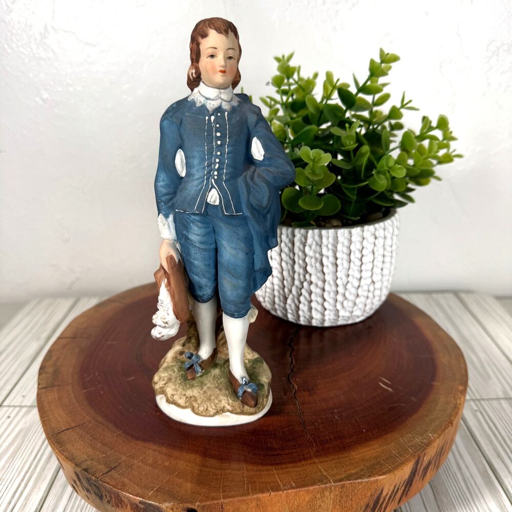 Lefton Blue Boy‎ Figurine KW387 Limited Edition Hand Painted